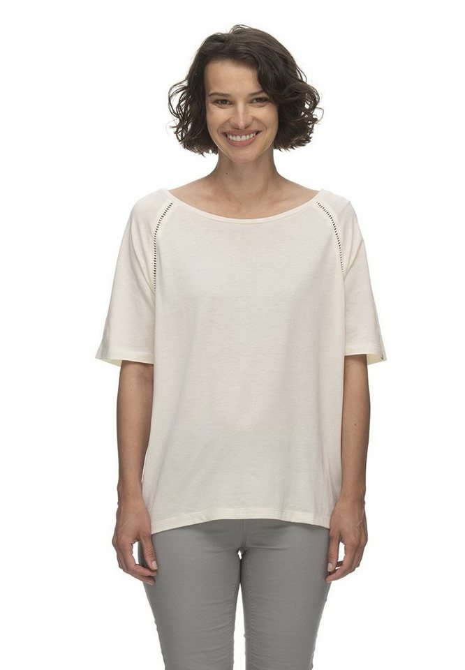 Ragwear T-Shirt Ragwear Damen T-Shirt RAWEL ORGANIC 2311-10059 Off White Beige 7008 von Ragwear