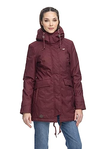 Ragwear W Tunned Rot - Wasserdichte warme Damen Winterjacke, Größe L - Farbe Wine Red von Ragwear