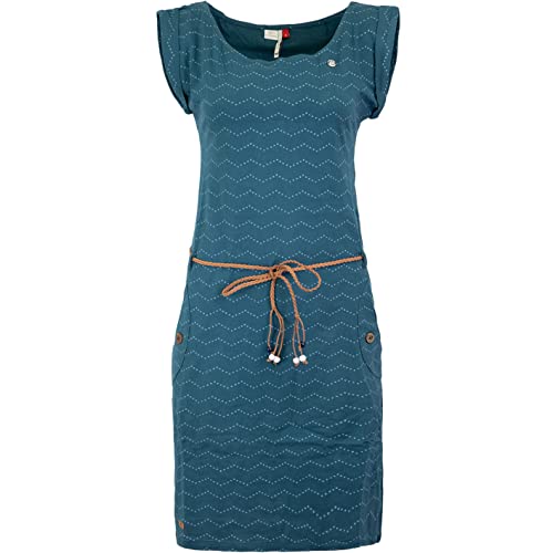 Ragwear Tag Zig Zag Kleid (Dark Green, XS) von Ragwear