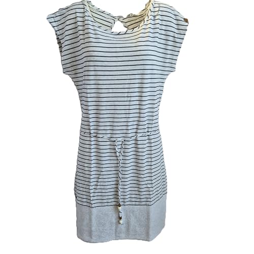 Ragwear Tammi Birds Damen Frauen Kurzarmkleid,Kleid,Freizeitkleid,Sommerkleid,ärmellos,Taillengürtel von Ragwear