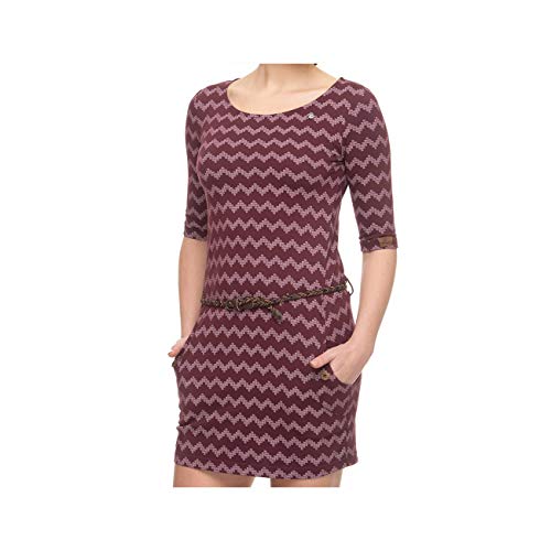 Ragwear Tanya Zig Zag Dress Wine Red L von Ragwear