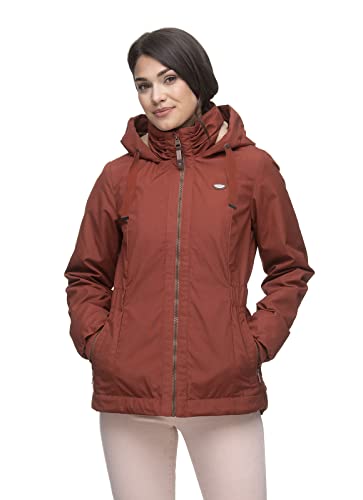 Ragwear VARVARRA Damen Frauen Jacke,Winterjacke mit Kapuze,Stehkragen,gefüttert,Braun,L von Ragwear