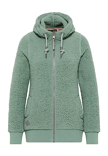 Ragwear W Vilmac Grün - Komfortable Damen Teddyfleece Jacke, Größe XXL - Farbe Dusty Green von Ragwear