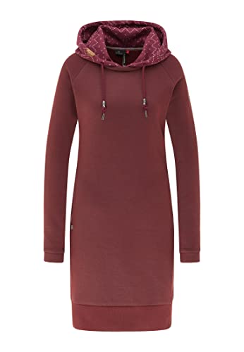 Ragwear W Bess Rot - Bequemes weiches Damen Sweatkleid, Größe XL - Farbe Wine Red von Ragwear