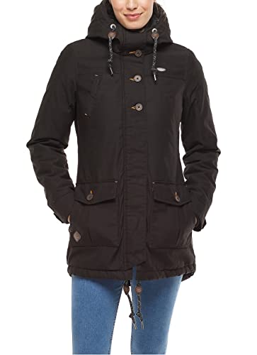 Ragwear W Jane Schwarz - Warmer modischer Damen Parka, Größe XS - Farbe Black von Ragwear