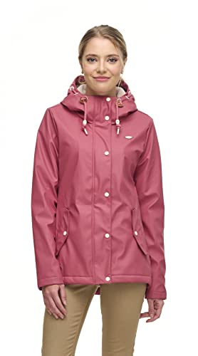 Ragwear W Marge Pink - Leichte vielseitige Damen Regenjacke, Größe XL - Farbe Rose von Ragwear