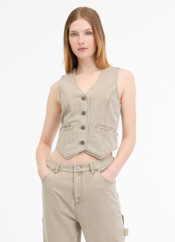 Ragwear Weste - Shafron Denim - XS bis XL - für Damen - Größe XL - creme Ragwear Weste - Shafron Denim - XS bis XL - für Damen - Größe XL - creme von Ragwear