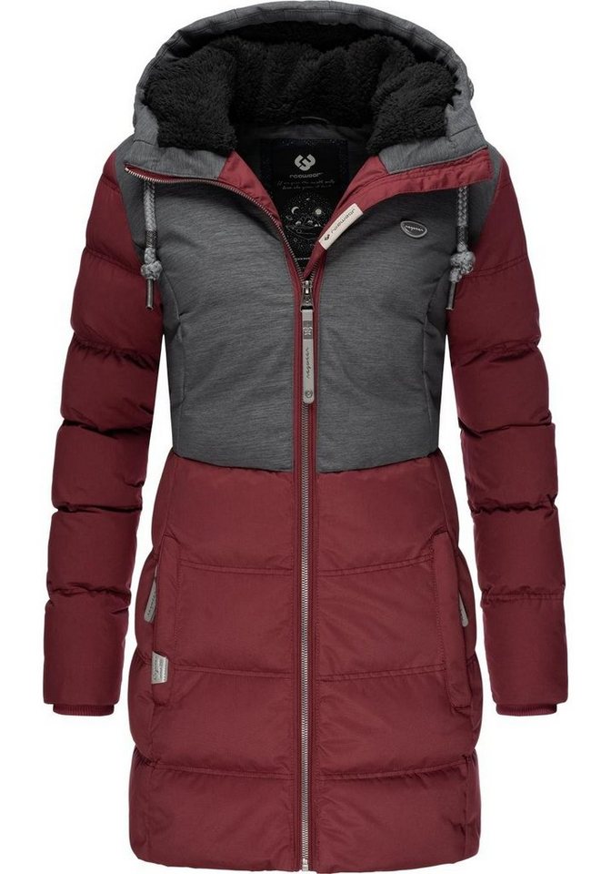 Ragwear Winterjacke Ashani Block Intl. stylischer Winterparka mit gefütterter Kapuze von Ragwear