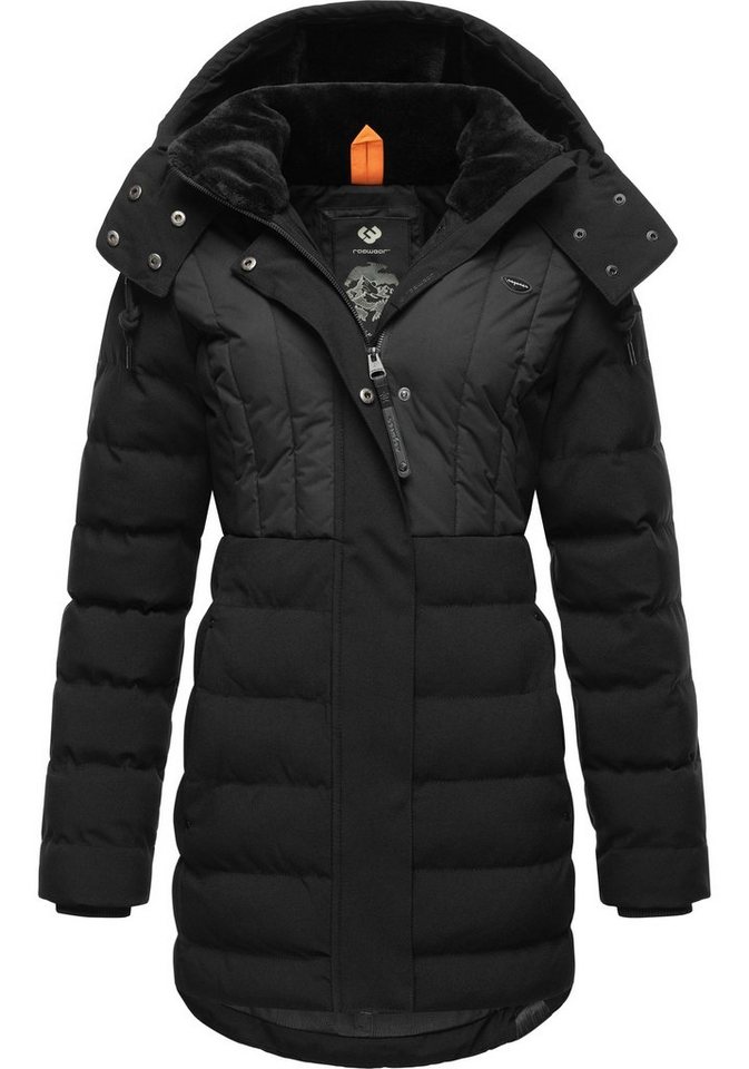 Ragwear Winterjacke Ashanta Block stylischer, gesteppter Winterparka mit gefütterter Kapuze von Ragwear