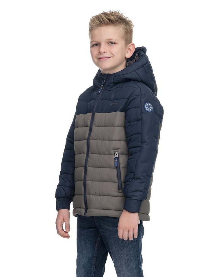 Ragwear Winterjacke Coolio Blocks Jungen Winter Steppjacke mit Kapuze von Ragwear