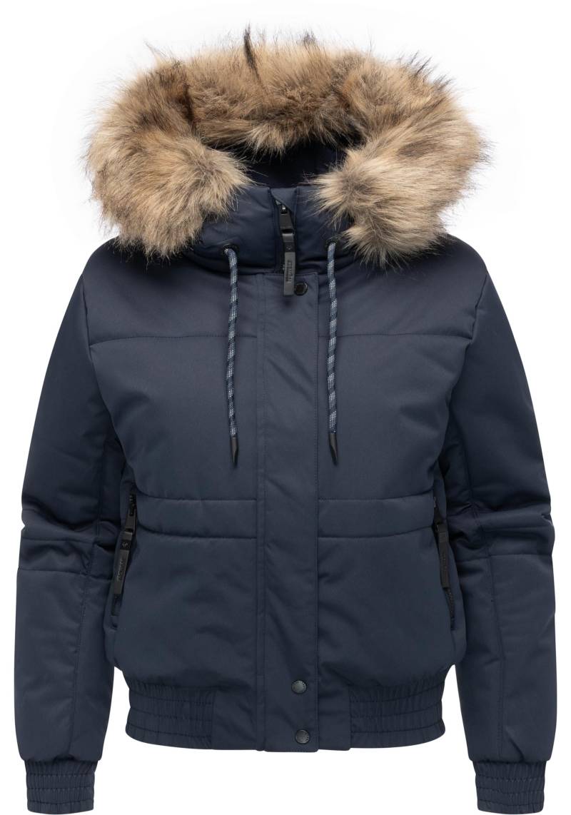 Ragwear Winterjacke "Deluxia YOUMODO" mit Kapuze modische Damen Bomberjacke mit Kunstfell von Ragwear