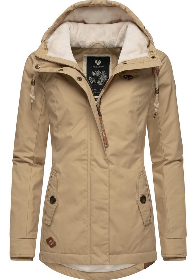Ragwear Winterjacke Monade Damen Winterparka mit Kapuze und m. Fleece gefüttert von Ragwear