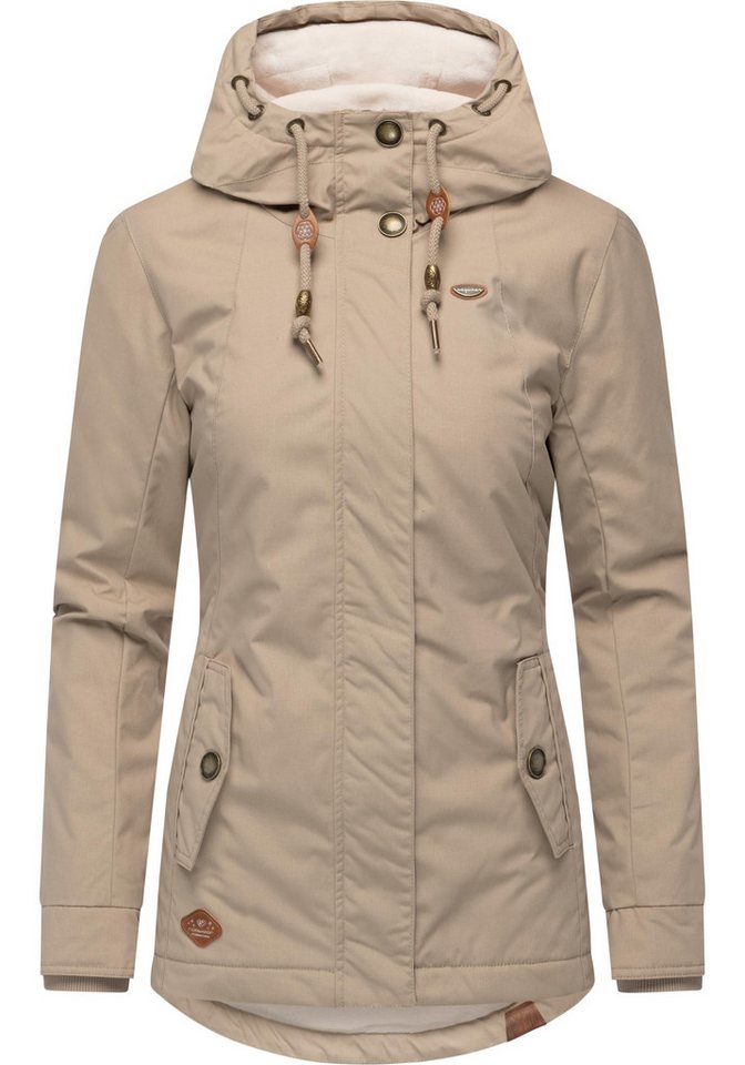 Ragwear Winterjacke Monade Damen Winterparka mit Kapuze und m. Fleece gefüttert von Ragwear
