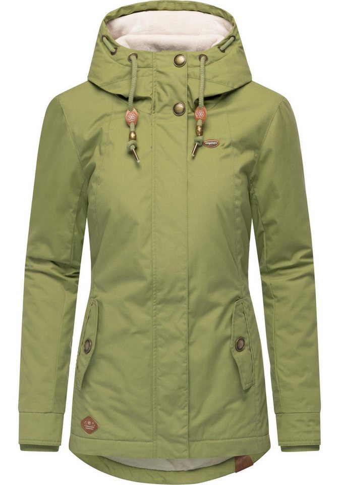 Ragwear Winterjacke Monade Damen Winterparka mit Kapuze und m. Fleece gefüttert von Ragwear