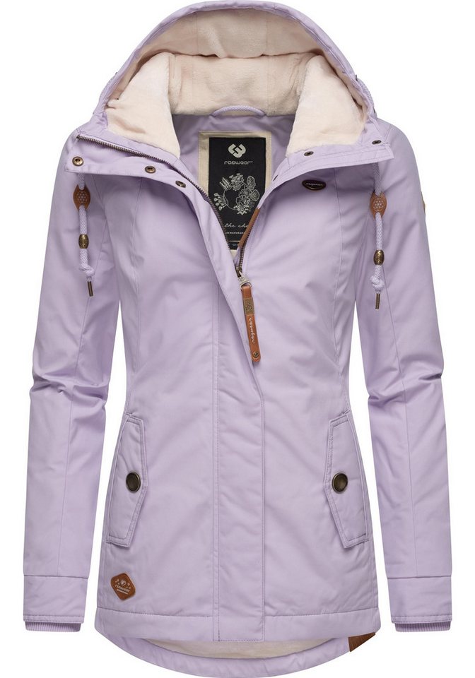Ragwear Winterjacke Monade Damen Winterparka mit Kapuze und m. Fleece gefüttert von Ragwear