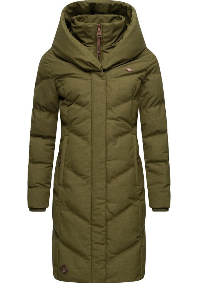 Ragwear Steppmantel Natalka Melange wasserdichter Damen Wintermantel mit gefütterter Kapuze von Ragwear