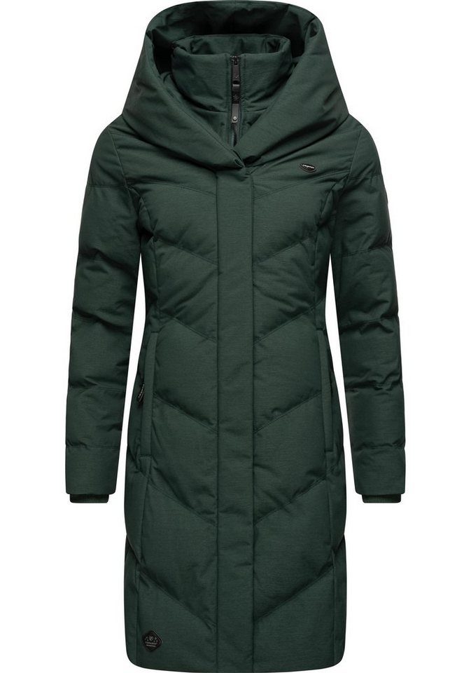Ragwear Steppmantel Natalka Melange wasserdichter Damen Wintermantel mit gefütterter Kapuze von Ragwear