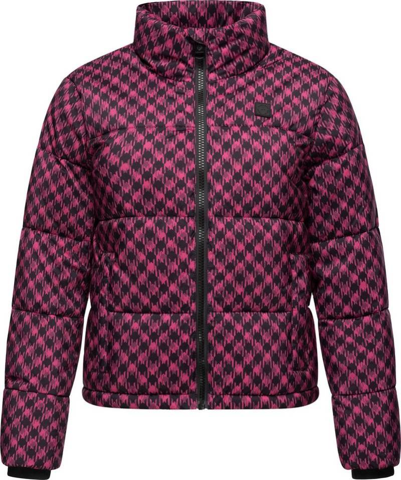 Ragwear Winterjacke Serah Print wasserdichte Winter Steppjacke mit Hahnentritt Muster von Ragwear
