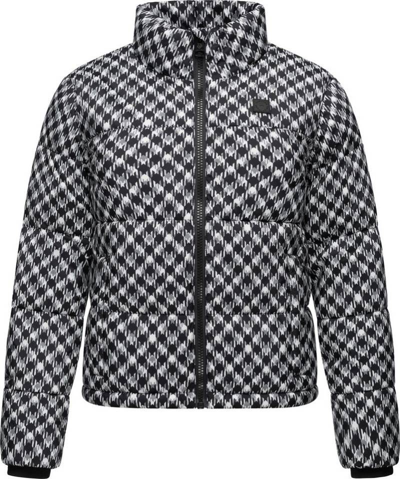 Ragwear Winterjacke Serah Print wasserdichte Winter Steppjacke mit Hahnentritt Muster von Ragwear
