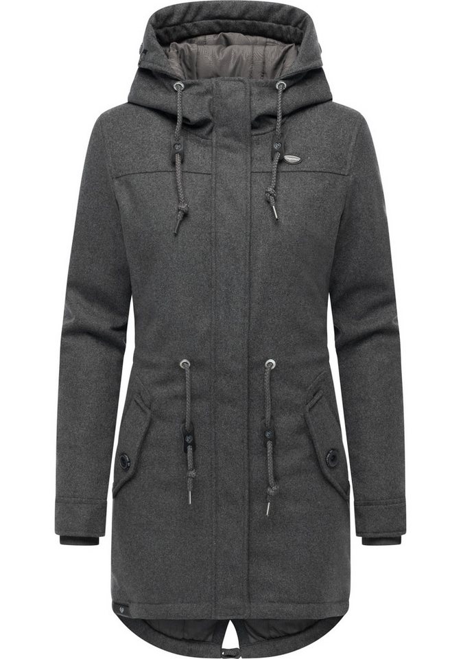 Ragwear Wintermantel Ellba Coat A YOUMODO Warmer Damen Winterparka mit großer Kapuze von Ragwear