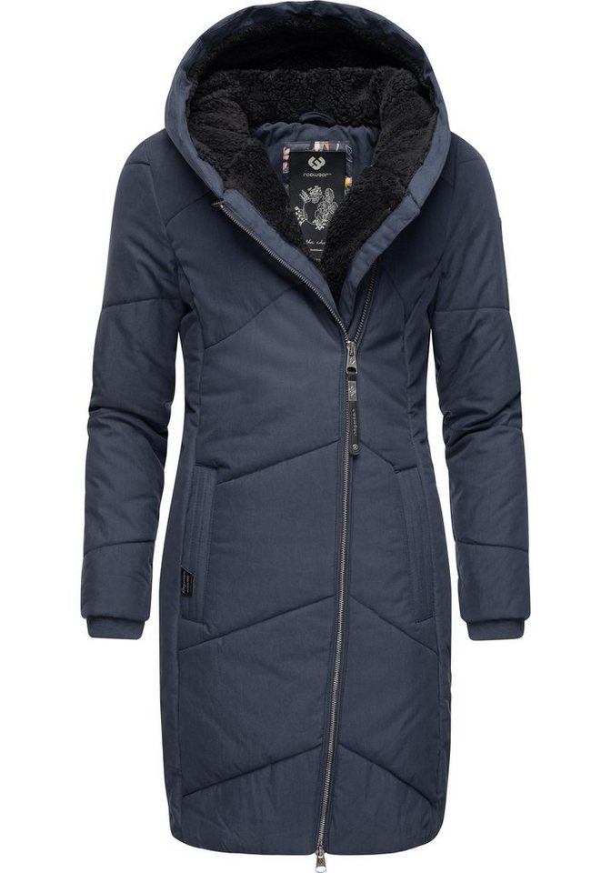 Ragwear Wintermantel Gordon Long gesteppter Winterparka mit asymmetrischem Kragen von Ragwear