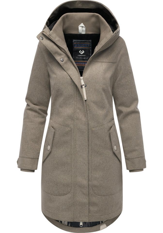 Ragwear Wintermantel Jannisa Coat Klassischer Damen Kurzmantel mit Kapuze von Ragwear