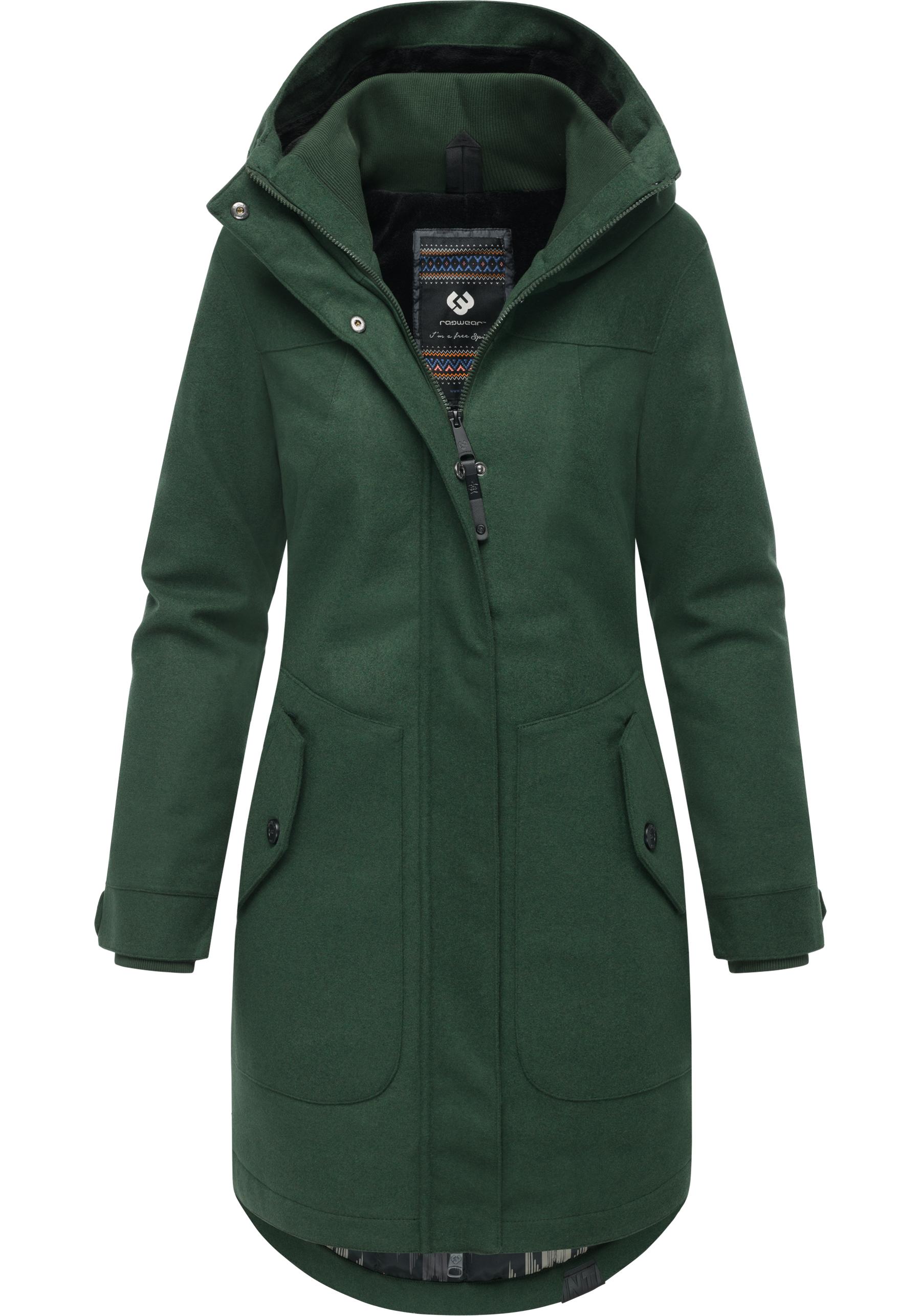 Ragwear Wintermantel "Jannisa Coat", Klassischer Damen Kurzmantel mit Kapuze von Ragwear