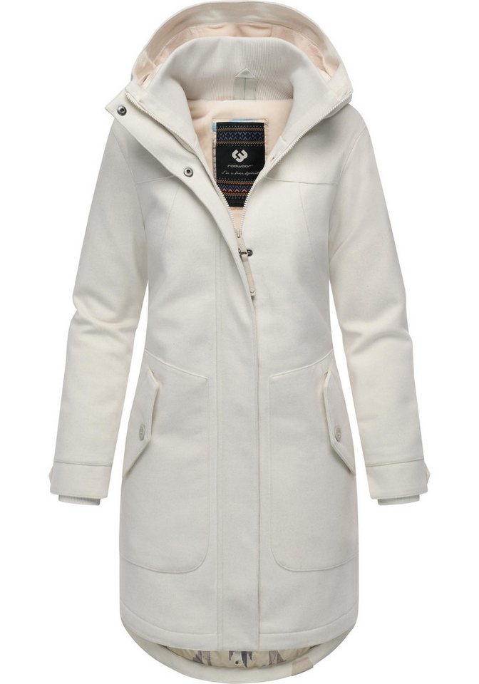 Ragwear Wintermantel Jannisa Coat Klassischer Damen Kurzmantel mit Kapuze von Ragwear