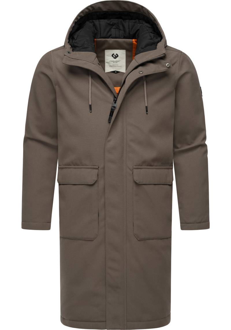 Ragwear Wintermantel "Mr Them Long", lange wasserdichte Herren Winterjacke mit Kapuze von Ragwear