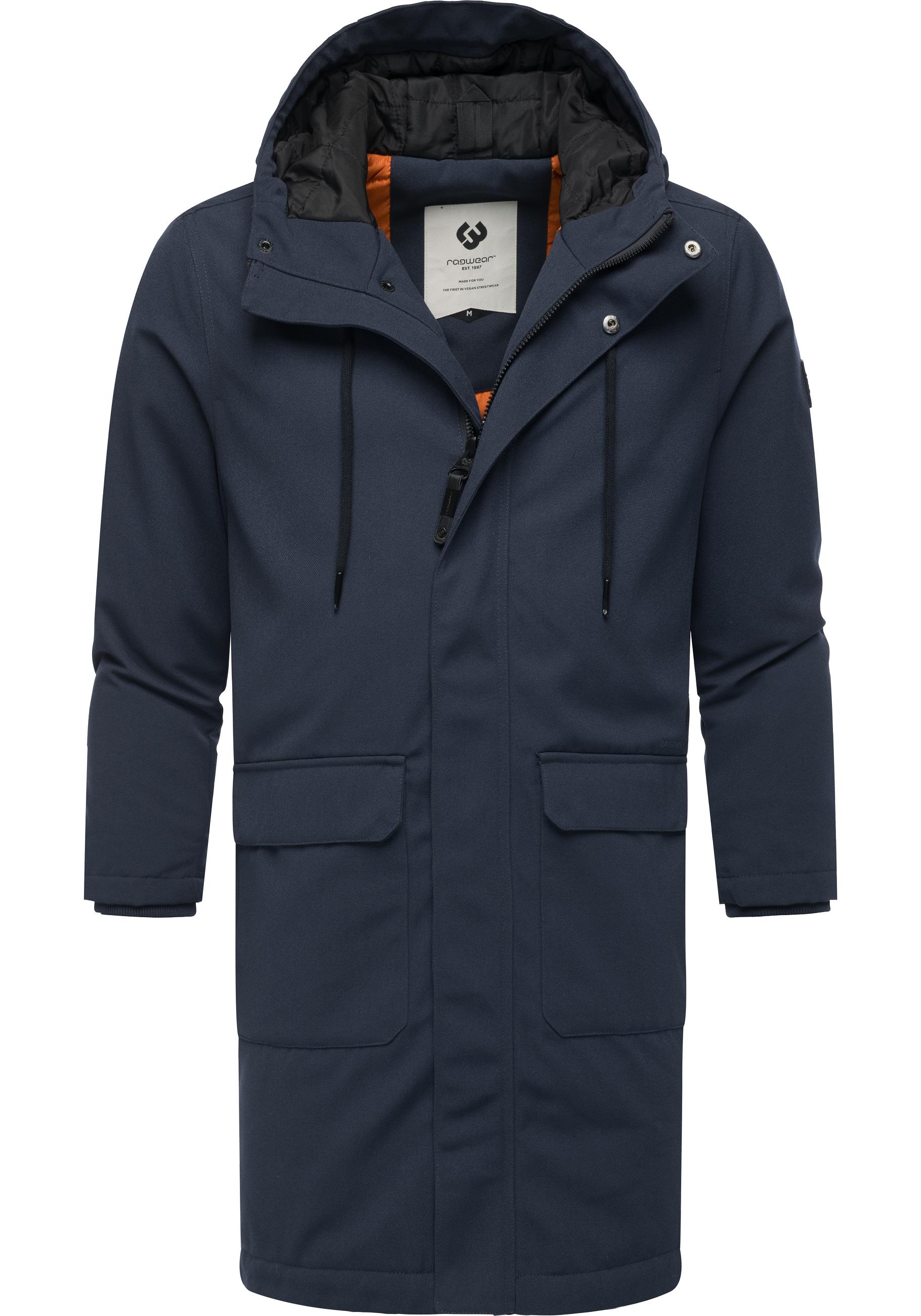 Ragwear Wintermantel "Mr Them Long", lange wasserdichte Herren Winterjacke mit Kapuze von Ragwear