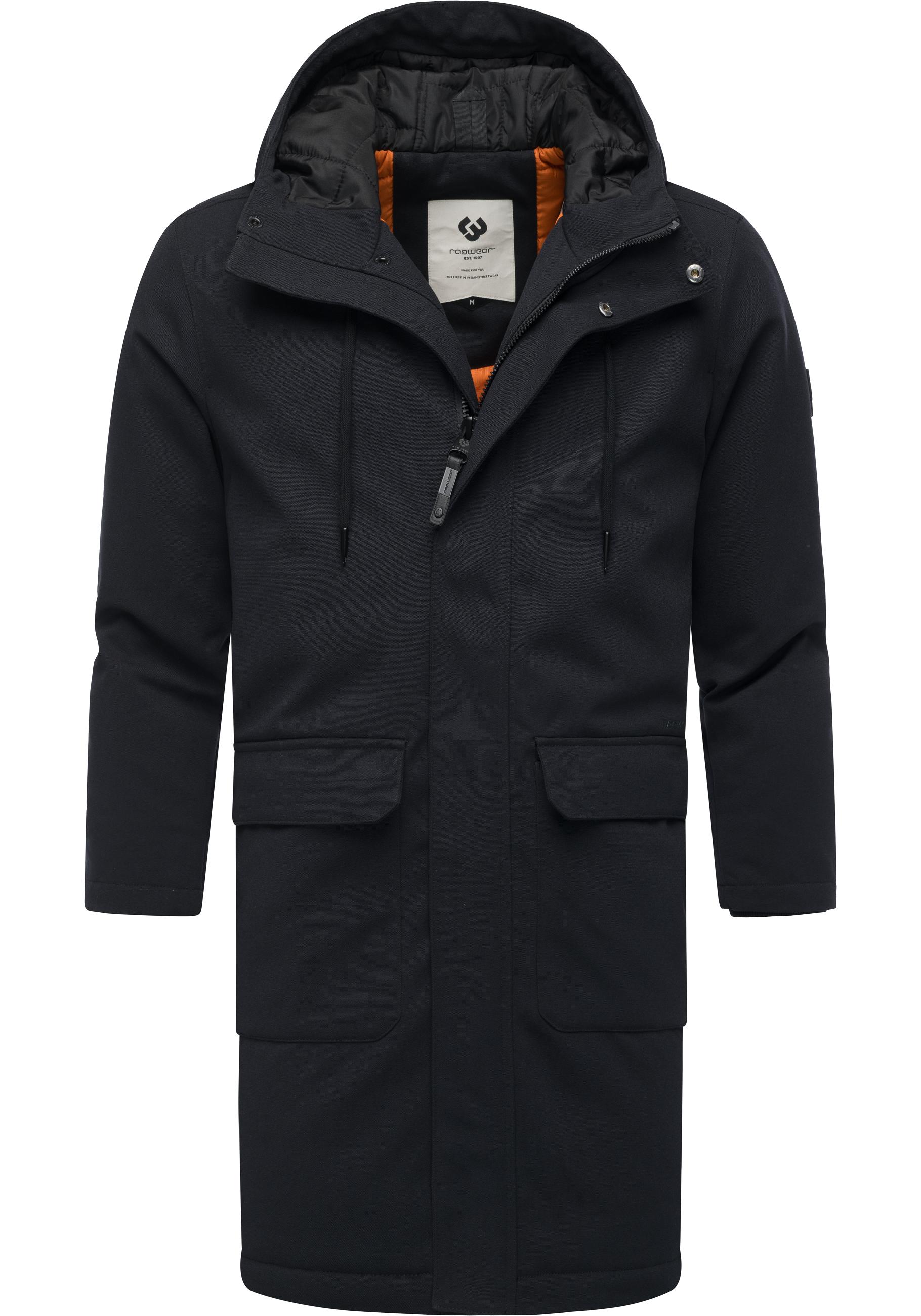 Ragwear Wintermantel "Mr Them Long", lange wasserdichte Herren Winterjacke mit Kapuze von Ragwear