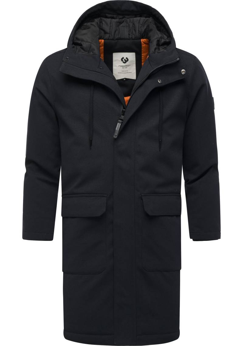 Ragwear Wintermantel "Mr Them Long", lange wasserdichte Herren Winterjacke mit Kapuze von Ragwear