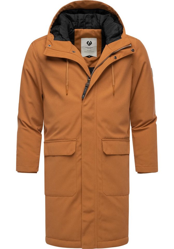 Ragwear Wintermantel Mr Them Long lange wasserdichte Herren Winterjacke mit Kapuze von Ragwear