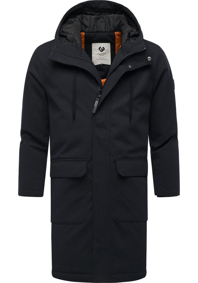 Ragwear Wintermantel Mr Them Long lange wasserdichte Herren Winterjacke mit Kapuze von Ragwear