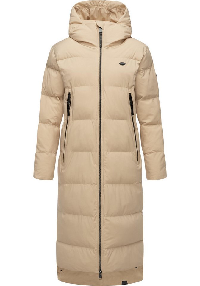 Ragwear Wintermantel Patrise Extralanger Damen Winter Steppmantel mit Gehschlitzen von Ragwear