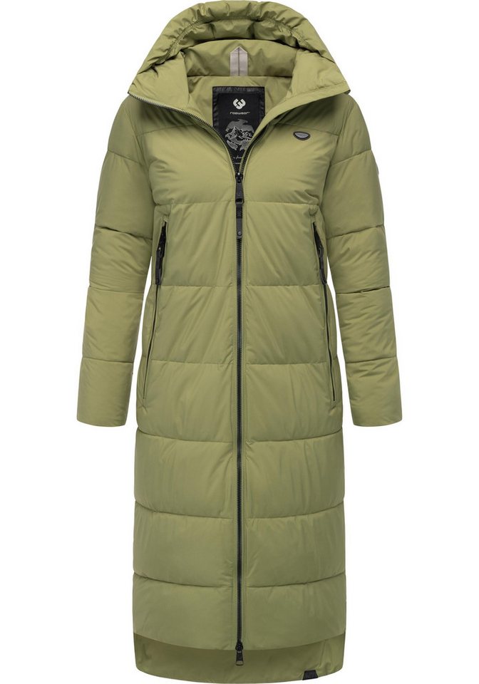 Ragwear Wintermantel Patrise Extralanger Damen Winter Steppmantel mit Gehschlitzen von Ragwear