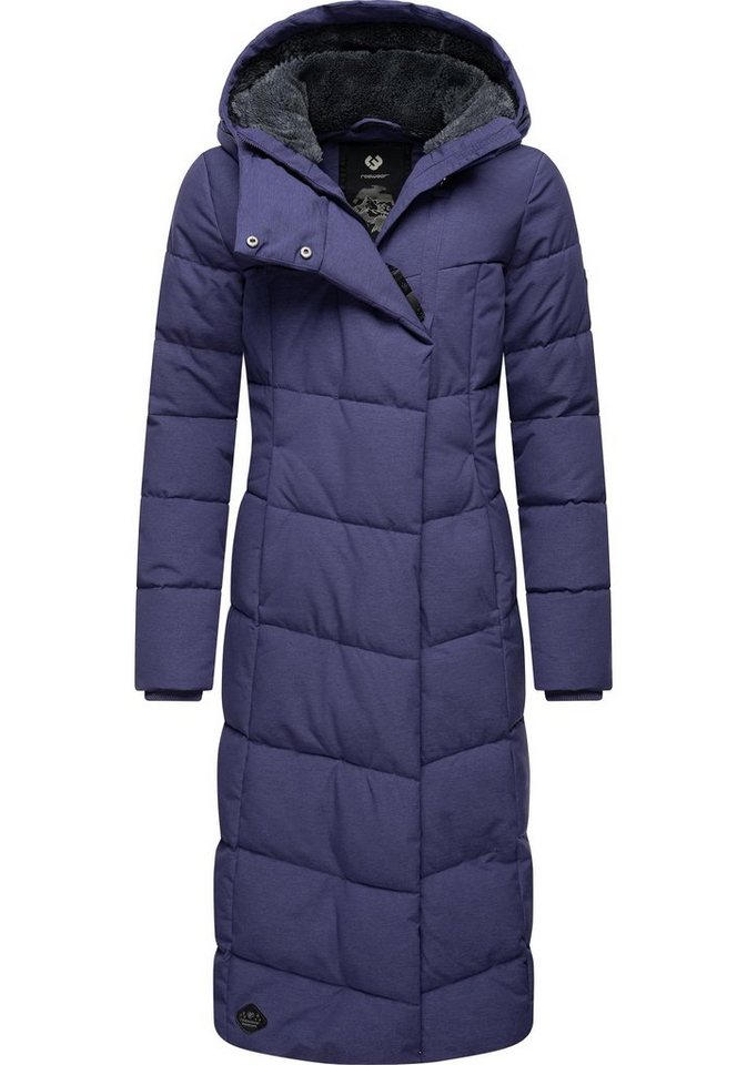 Ragwear Wintermantel Pavla Long extralanger Winterparka mit Teddyfutter und Kapuze von Ragwear