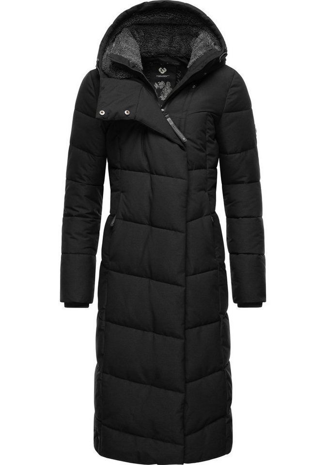 Ragwear Wintermantel Pavla Long extralanger Winterparka mit Teddyfutter und Kapuze von Ragwear