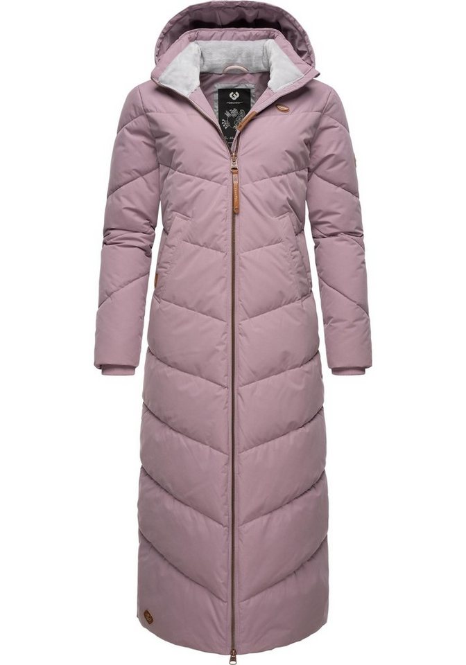 Ragwear Wintermantel Rebelka Extralong wasserdichter Winterparka mit abnehmbarer Kapuze von Ragwear