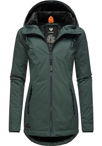 Ragwear ZUZKA Damen Jacke Parka warme Übergangsjacke Mantel (DE/NL/SE/PL, Alphanumerisch, L, Regular, Regular, darkgreen(darkoliv)) von Ragwear