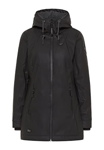 Ragwear Damen Regenjacke Regenmantel ZUZKA RAINY aus Wasserdichtem Material mit wasserdichten Nähten gefüttert mit kuscheligem Teddy-Stoff (DE/NL/SE/PL, Alphanumerisch, L, Regular, Regular, Black) Ragwear Damen Regenjacke Regenmantel ZUZKA RAINY aus Wasserdichtem Material mit wasserdichten Nähten gefüttert mit kuscheligem Teddy-Stoff (DE/NL/SE/PL, Alphanumerisch, L, Regular, Regular, Black) von Ragwear