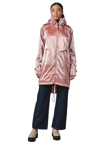 Ragwear glänzender Leichter Damen Übergangsmantel reflektierender Parka Oversize im Metallic-Look mit Kapuze Frodik Shine YOUMODO Old Pink Gr. L von Ragwear