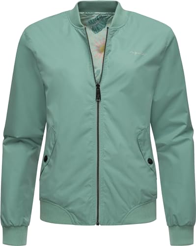 Ragwear leichte Damen Übergangsjacke Wendejacke Kurze Oversize-Bomberjacke wasserdicht 2-in-1-Jacke Joom YOUMODO Ocean Green Gr. L von Ragwear