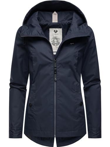 Ragwear leichte Damen Übergangsjacke kurz Outdoor-Jacke wasserdicht Parka mit Kapuze Monade Übergang YOUMODO Navy24 Gr. 6XL von Ragwear