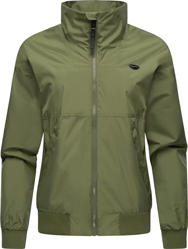 Ragwear leichte Damen Übergangsjacke wasserdichte Regenjacke (Wassersäule 11.000 mm) kurz atmungsaktiv Goona YOUMODO Olive Gr. 3XL von Ragwear