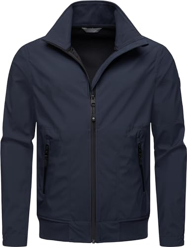 Ragwear leichte Herren Outdoorjacke Kurze Übergangsjacke wasserdicht (Wassersäule: 11.000mm) mit Stehkragen Collwie YOUMODO Navy Gr. L von Ragwear