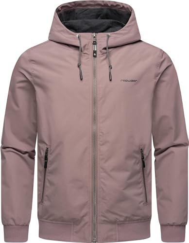 Ragwear leichte Herren Übergangsjacke kurz wasserdichte Outdoorjacke mit Kapuze Perci Mauve Gr. L von Ragwear