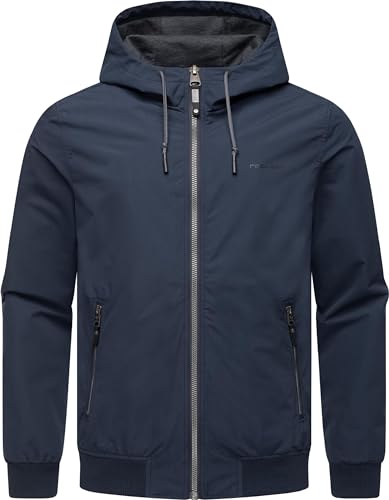 Ragwear leichte Herren Übergangsjacke kurz wasserdichte Outdoorjacke mit Kapuze Perci Navy Gr. L von Ragwear