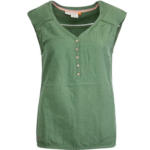 SALTTY Linen Damen Shirt Sommer Bluse, Pine Green, XL von Ragwear