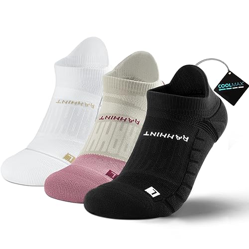 Coolmax 3 Pack Laufsocken Sneaker Socken Kurz Wandersocken Kompressionssocken Damen Herren Sportsocken Anti-Blasen-socken Running Socks Low Cut, Atmungsaktiv und Schweißableitend von Rahhint